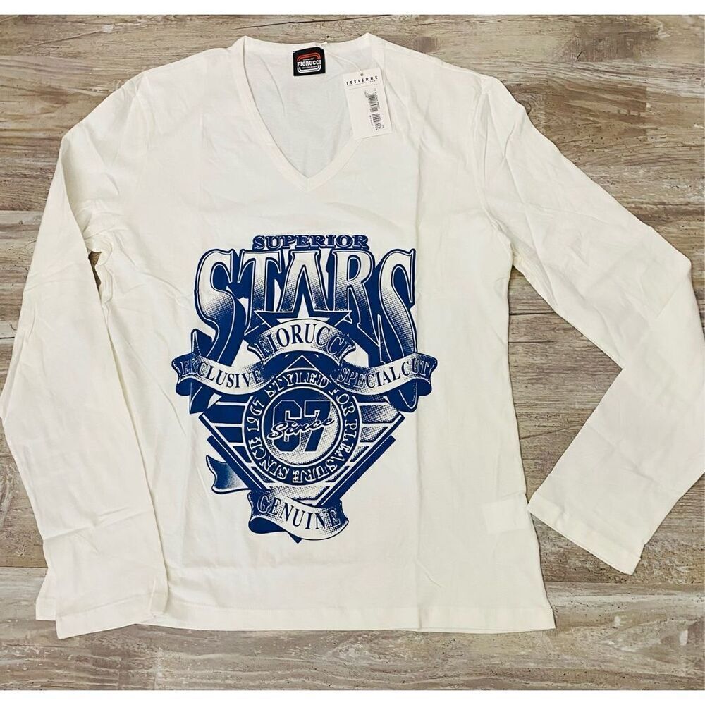 Fiorucci Superior Stars Mens Long Sleeve T-shirt Sz XXXL
